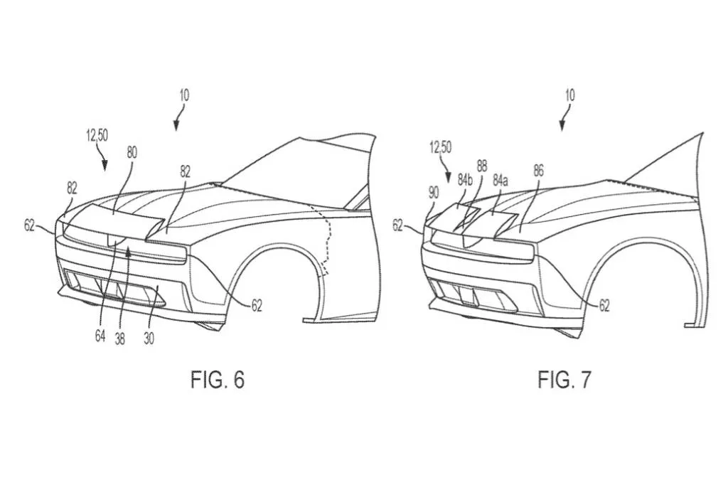 Dodge Charger Daytona - imagine brevet aerodinamică activă