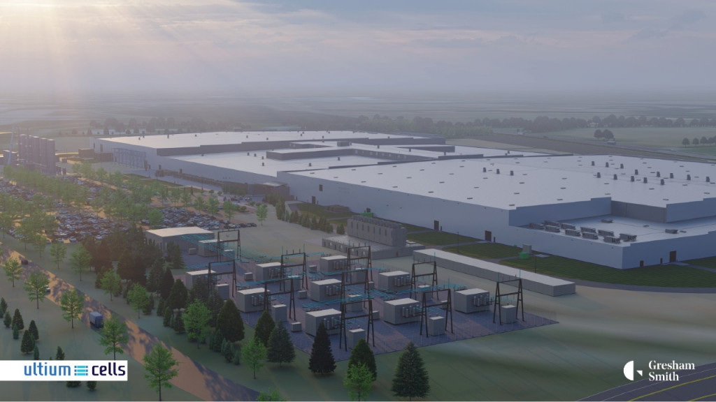 Desen conceptual al fabricii Ultium Cells din Tennessee