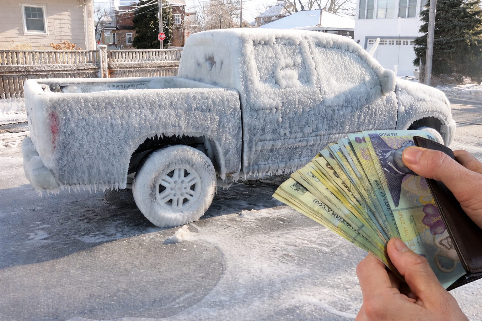 Ce faci când ușa mașinii rămâne blocată dimineața din cauza gheții